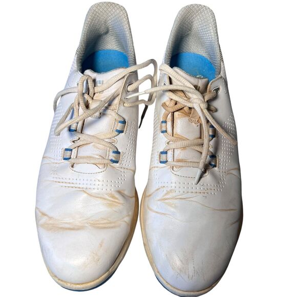 Vegan Footjoy Fuel Golf white silver shoes size 9.5 XW model 55440 Fj Foot Joy - Picture 1 of 8
